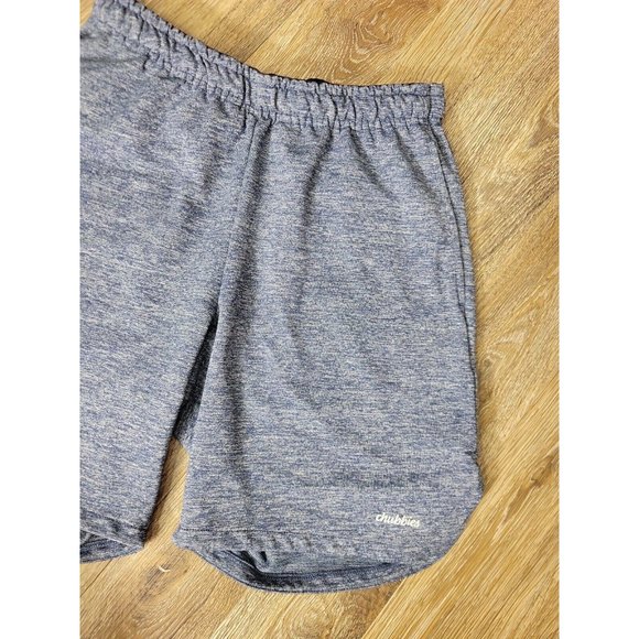 Chubbies Men's Sm 8” Inseam Shorts Drawstring Slash Pocket Unlined Heather Blue - Picture 2 of 8